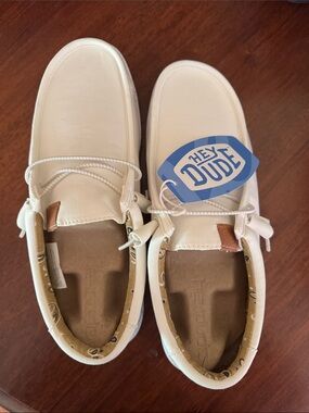 Hey Dude Men’s Slip-On Loafers in Cream